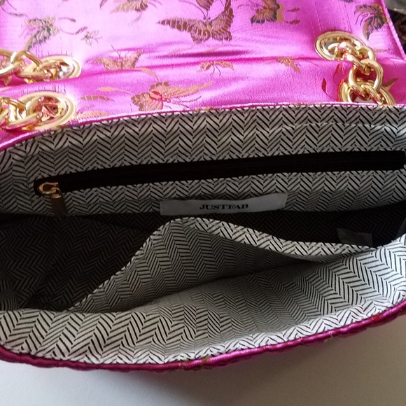 So Posh Pink Butterfly Chain Strap Crossbody Bag - Picture 6 of 9